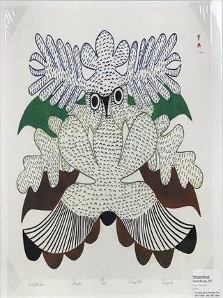 Item #032171 Kenojuak Ashevak. Owl Of Tthe Sea. Stonecut and Stencil on Paper. Limited,...