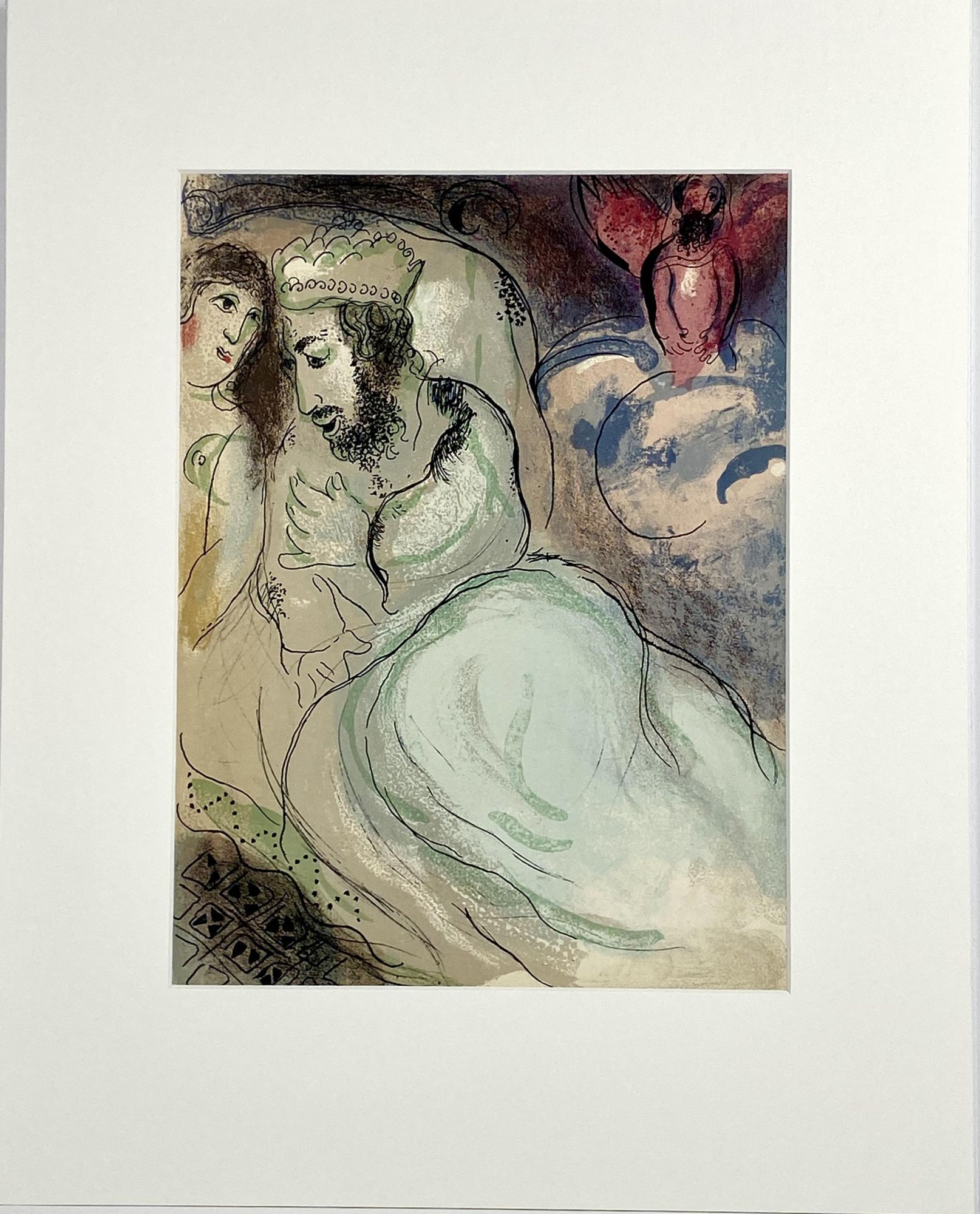 Marc Chagall. Sarah and Abimelech Original Lithograph from Drawings for ...
