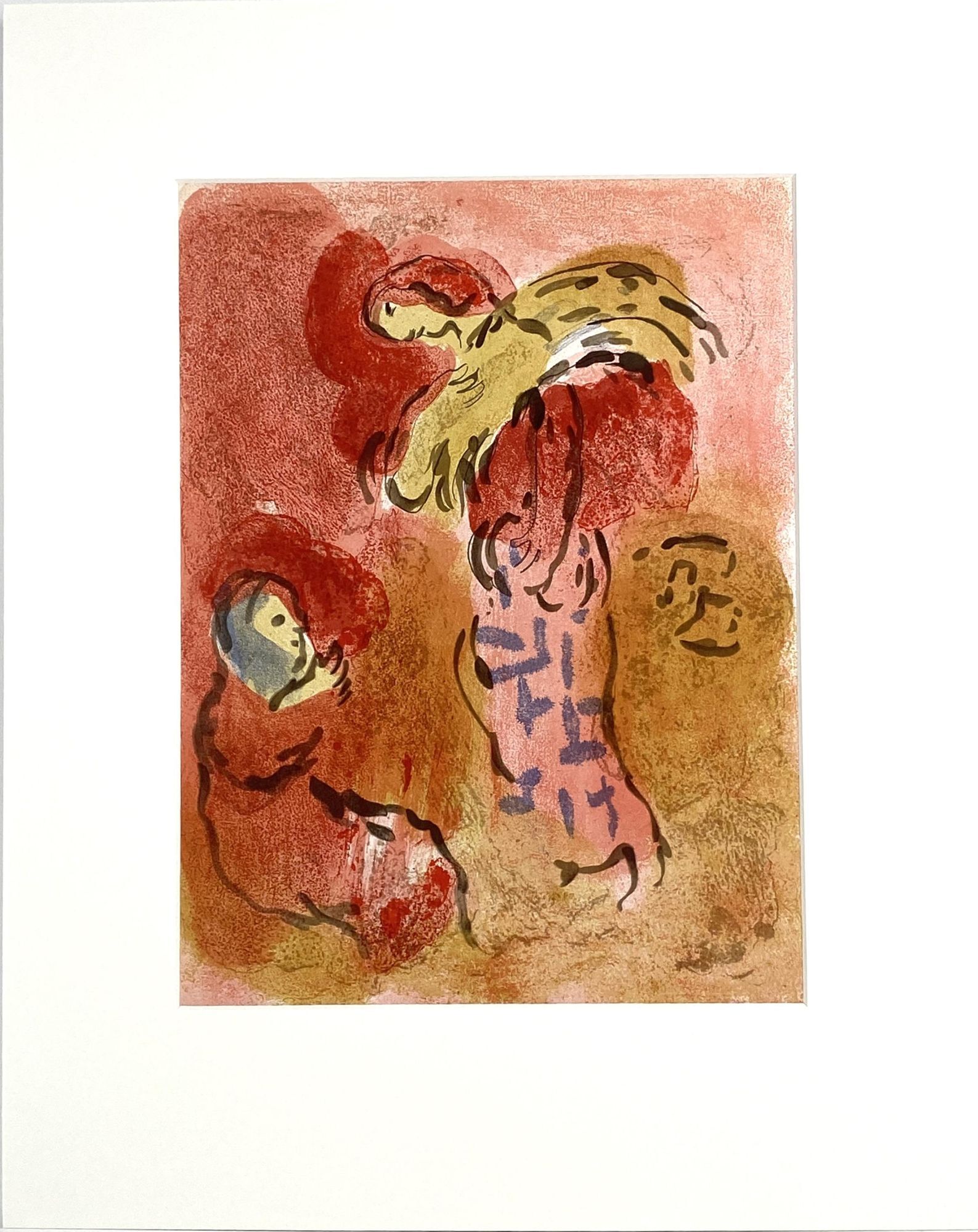Marc Chagall. Ruth gleaning Original Lithograph from Drawings for The ...