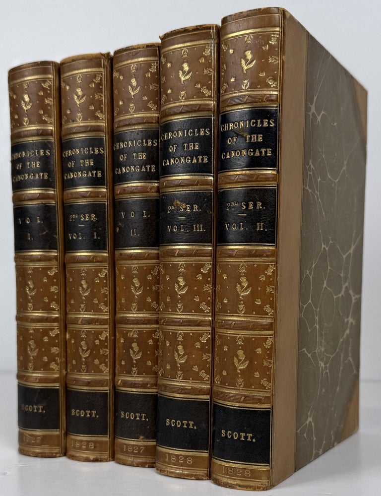 Item #67123 Chronicles of the Canongate. First Series in 2 volumes, Second Series in 3 volumes. Walter Scott.