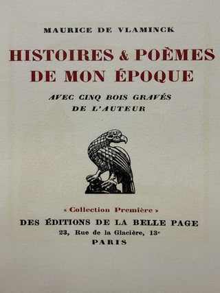 Histoires & poemes de mon epoque avec cinq bois graves de l'auteur.