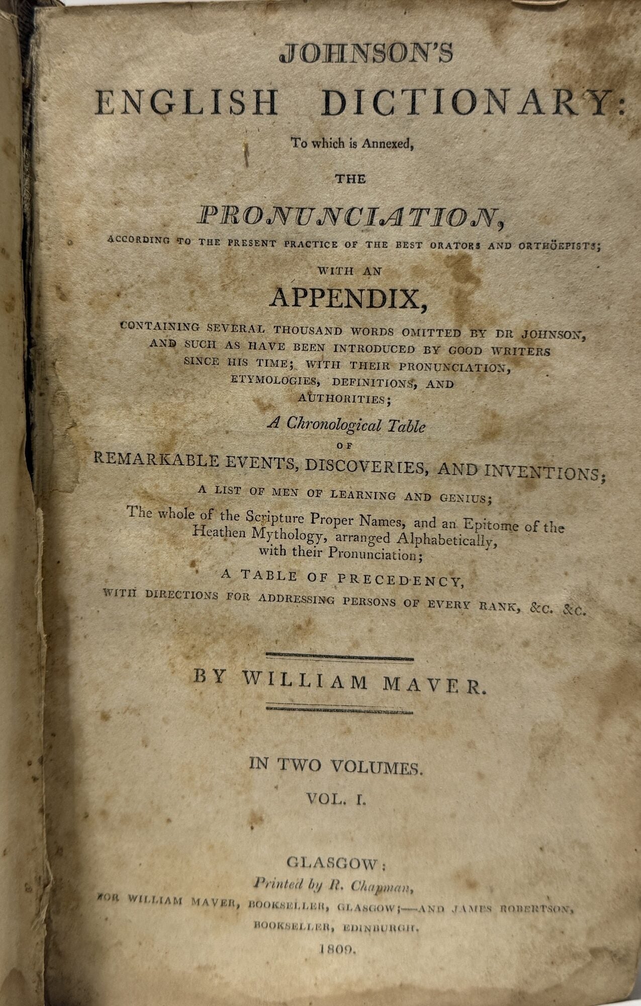 Johnson's English Dictionary: to which is annexed the pronunciation ...