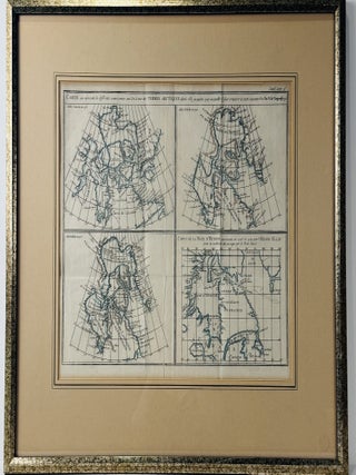 Item #67785 Antique Map. Carte qui represente les diff&eacute;ntes connoissances que l'on a eues...