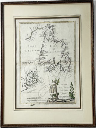 Item #67787 Antique Map. Le Isole di Terra Nuova e Capo Breton di Nuova Projezione. Antonio Zatta