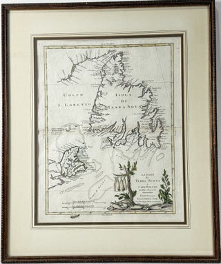 Item #67787 Antique Map. Le Isole di Terra Nuova e Capo Breton di Nuova Projezione. Antonio Zatta