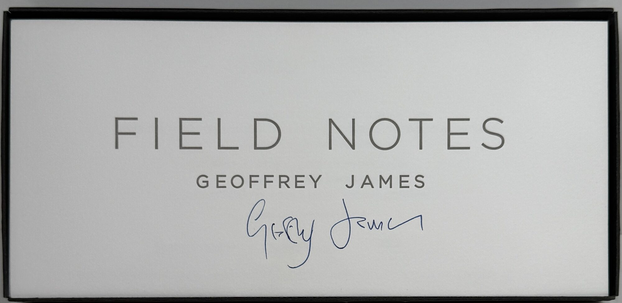Field Notes Artist Field Notes | Geoffrey James | Artist edition