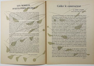 Derriere Le Miroir No. 31 Juillet 1950: Calder. First Edition.
