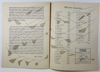 Derriere Le Miroir No. 31 Juillet 1950: Calder. First Edition.