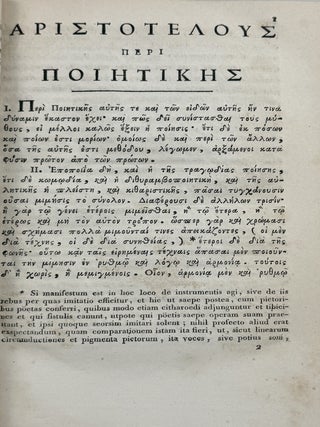 Poeticae Aristotelis Nova Versio Ex Graeco Exemplari Editionis Novissimae Haud Paucis Tamen In Locis Si Diis Placet Emendato.